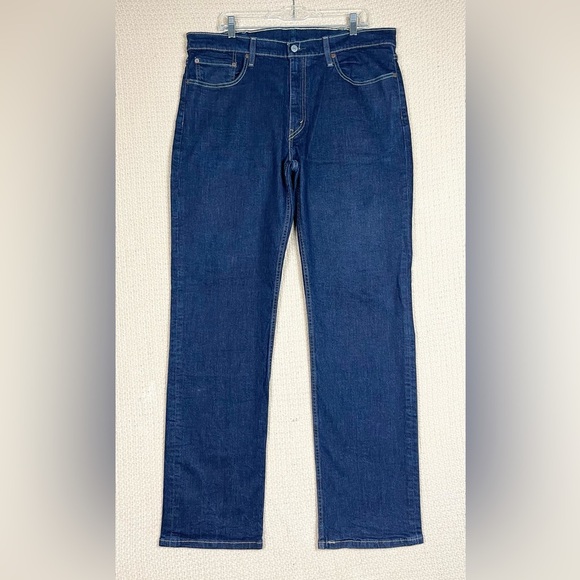 Levi's Strauss & Co. Dark Blue Denim Jeans Men’s Size 38X33 Straight Leg - Picture 2 of 13